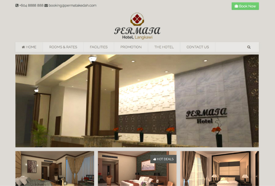 Laman Web Rasmi Permata Hotel, Langkawi