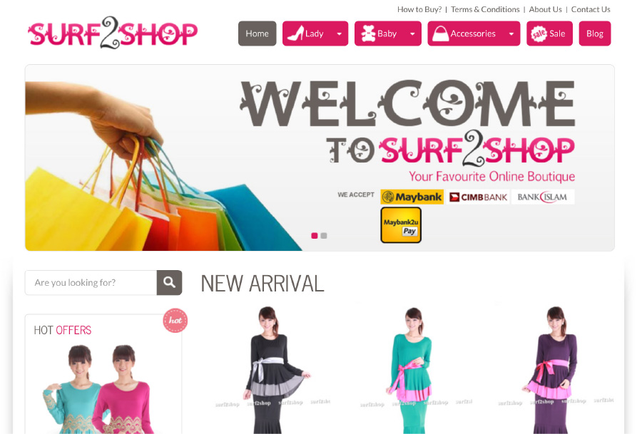 Laman Web Rasmi Surf2Shop