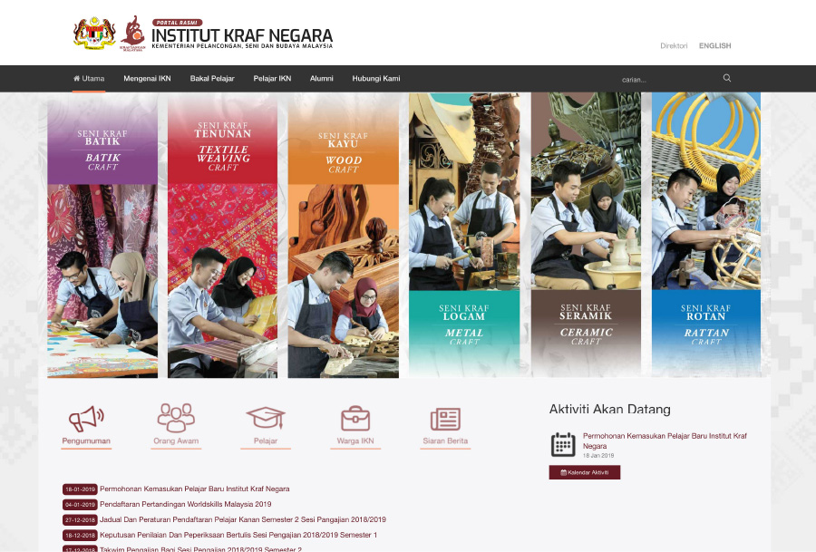 Portal Rasmi Institut Kraf Negara