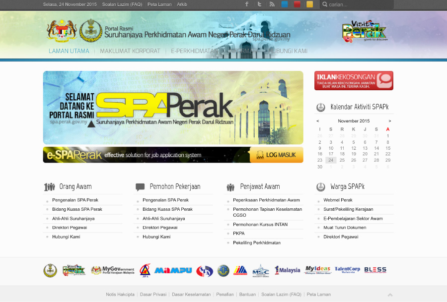 Portal Rasmi Suruhanjaya Perkhidmatan Awam (SPA) Perak Darul Ridzuan